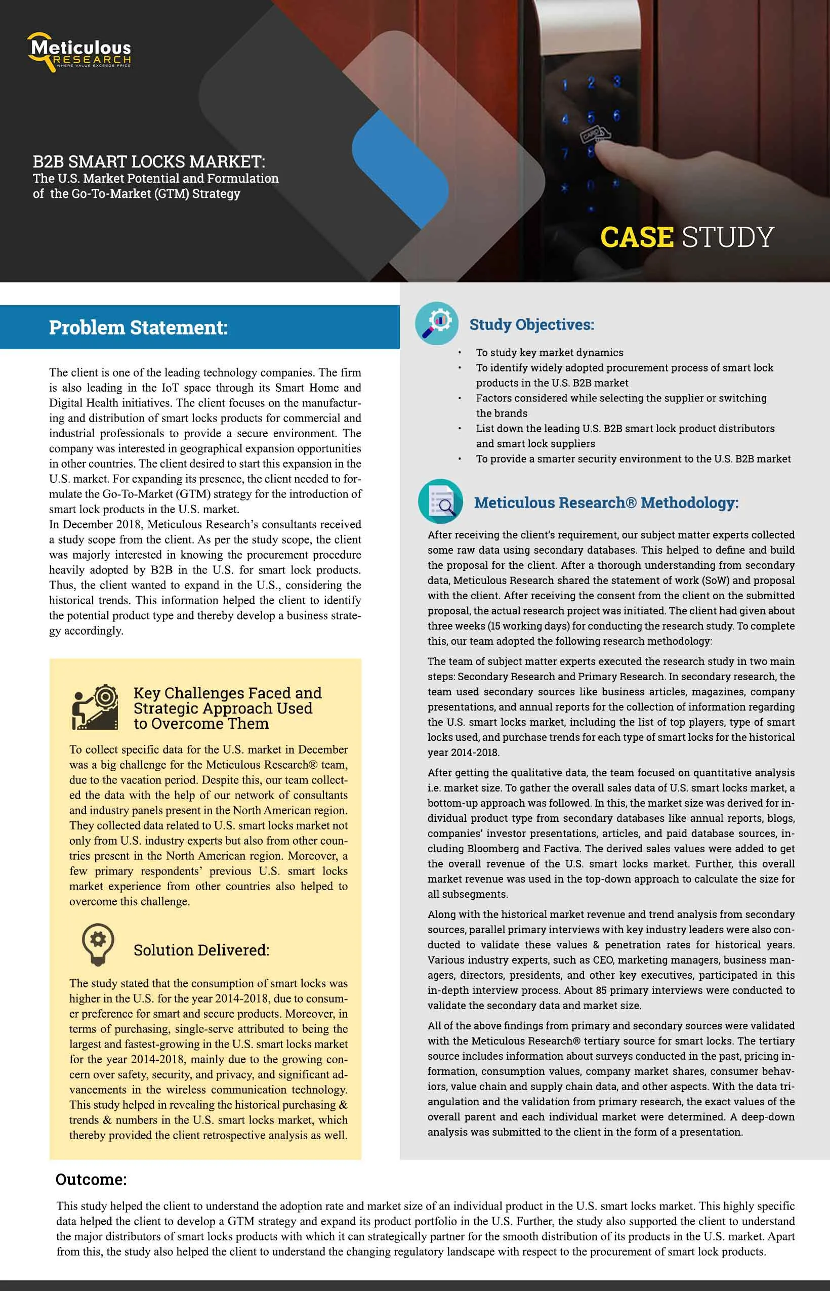 U.S. B2B Smart Locks Market: GTM Strategy Formulation